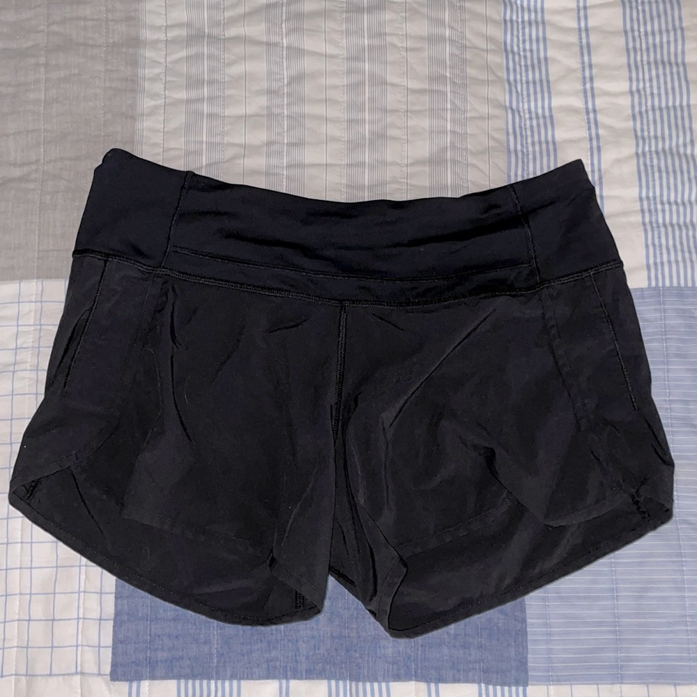Lululemon Speed Up Mid-Rise Lined Shorts 4” - Black